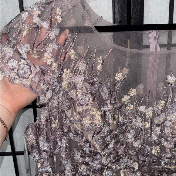 ✨ Mac Duggal size 18 Beaded & Floral-Embroidered Gown ✨ - Picture 10 of 15